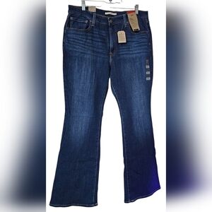 Levi's Women Jeans Blue Dark Wash 726 Highrise Flare Size 34 NWT